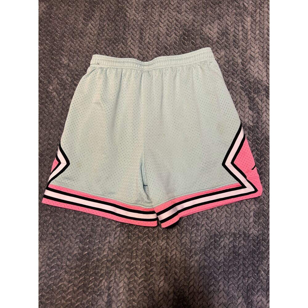 Jordan Essential Diamond Shorts Women's Small Gray Pink Mesh Standard Drawstring - Picture 6 of 6